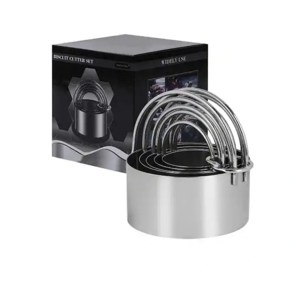 50%offw❤️ Biscuit Cutter Round set: This set of 4 biscuit cutters HG99